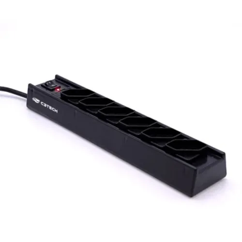 Filtro de Linha C3Tech FL-61BK 6 Tomadas Cabo 95cm - WZetta