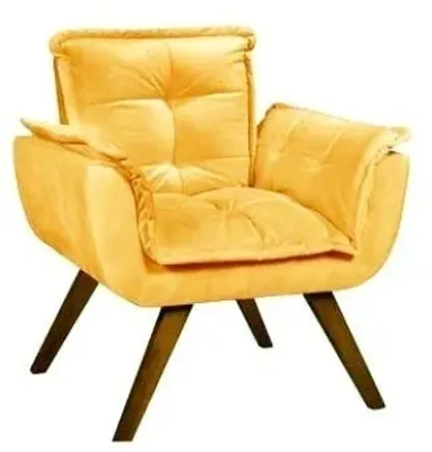 Poltrona Jamile Amarelo - Frete Grátis - Receba Hoje