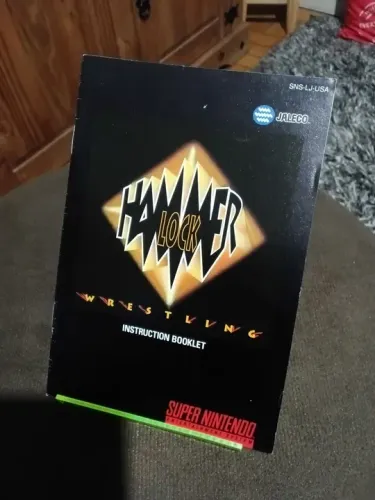 Hammer Lock Wrestline Manual Usa Original Super Nintendo 