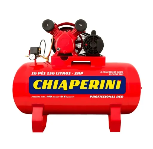 Compressor 10 Pés 150 lt CHIAPERINI RED Motor 2 cv Monofásico 220V