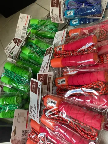 Caixa Fechada - Corda de Pular com contador de Pulos - Para Adultos, idosos, crianças,