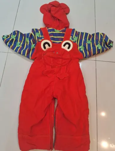 Macacão para snowoboard Infantil Frog - Vermelho e Azul -importado /Unissex - Tamanho M