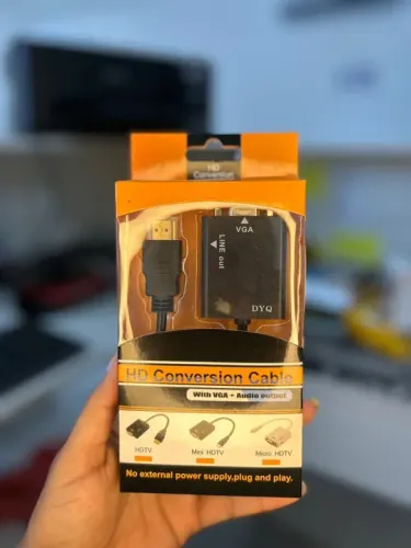 Cabo Conversor HDMI para VGA com Áudio