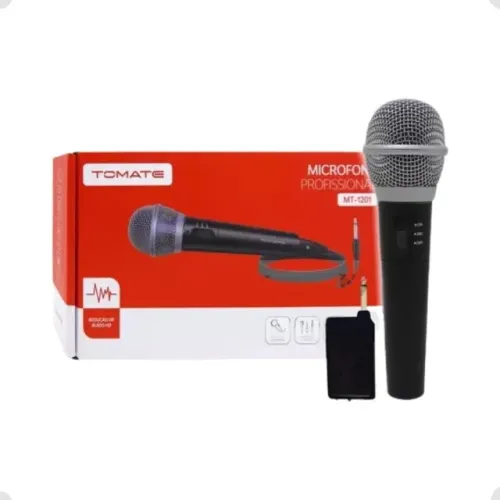 Microfone 2 Em 1 Profissional Com E Sem Fio Som Tv Karaokê