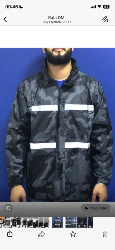 Jaqueta de chuva camuflada refletiva 