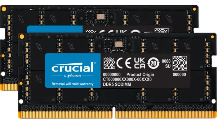 Memória crucial para notebook 64GB DDR5 Formato: sodimm 5600Mhz Nova Lacrada