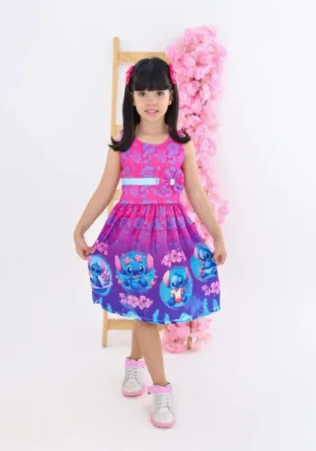 Vestido infantil Stitch menina