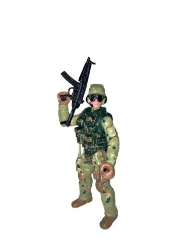 Soldado de Combate - ( tipo SOS COMANDOS ) 1:18 escala ! Com Acessório.