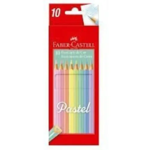Lápis de Cor Pastel Faber-Castell  10 Cores