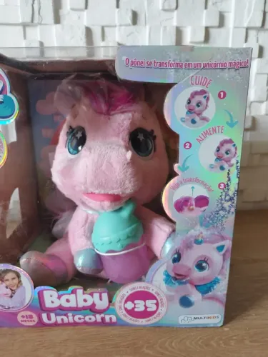 Bebê Unicórnio de pelúcia Novo !!! Baby Unicorn - Brinquedo Interativo