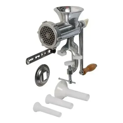 Moedor De Carne Manual N10 + Funil e Modelado de Biscoito