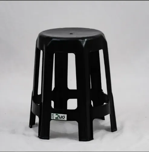Banqueta De Plástico Sarah Duo Cor Preto