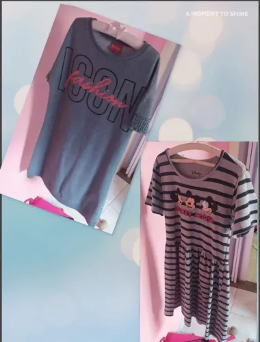 Vestido Mickey Mouse e vestido moletom - Infantil tamanho 10anos novos
