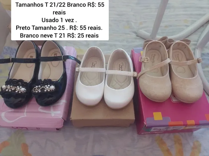 Sapato social Infantil menina T 21, 25, 26, 33. 