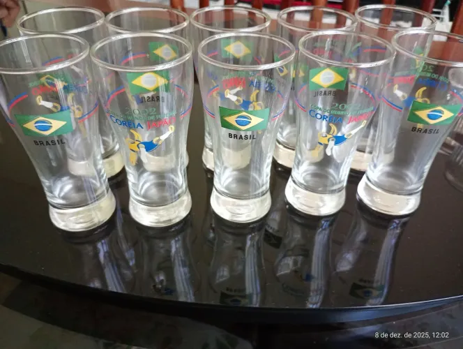 10 copos / taças copa do mundo 2002 Brasil