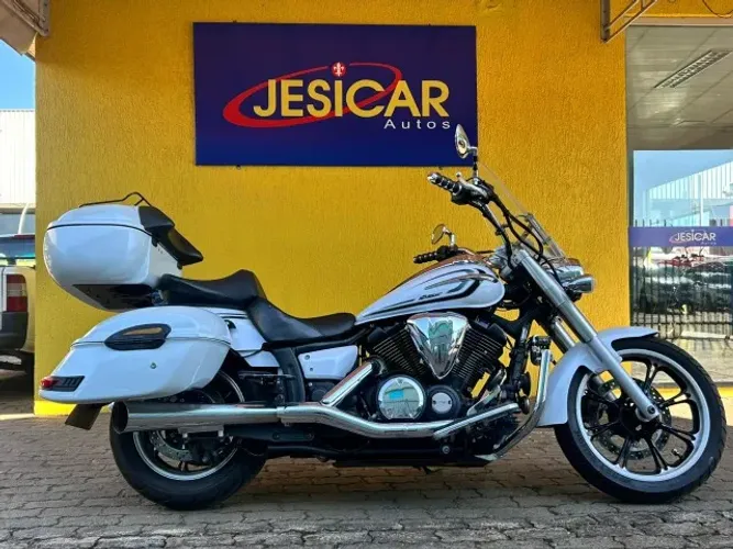 Yamaha Midnight 950 2014 Branca com 03 baús