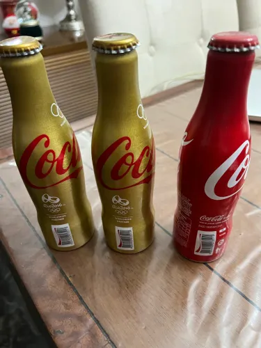 Garrafas vazias alumínio coca cola 250ml alumínio coleção 