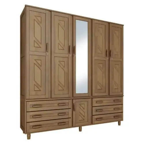 Guarda roupa madeira de pinos 5 portas com maleiro ?