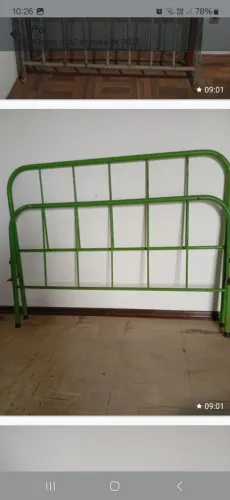 Cama de casal/ viúva ferro, verde