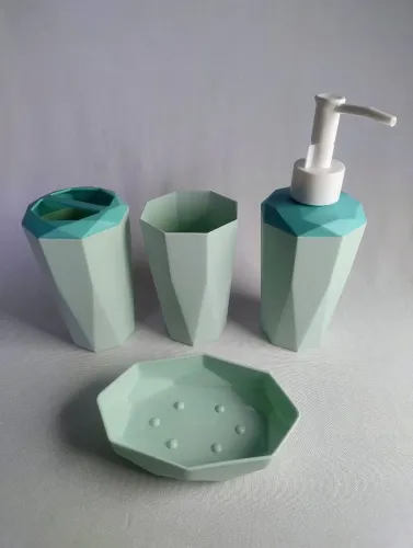 Saboneteira kit pia banheiro 4 peças Modus novo
