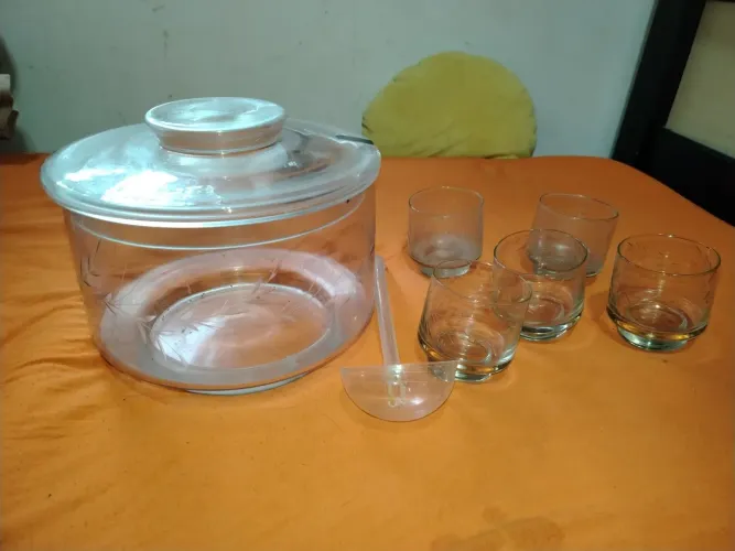 Poncheira de Cristal década de 1970
