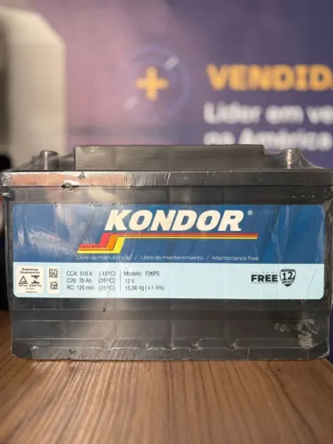BATERIA 70 AMPERES KONDOR SEMI NOVA 