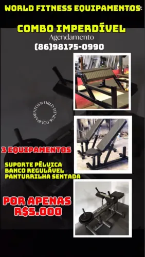 Combo Imperdível Academia - 3 Equipamentos Profissionais