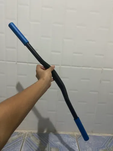 Guidão Oversize MTB Preto com Manoplas Azul - Novo