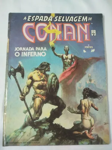 Revista antiga a espada selvagem de Conan n°7