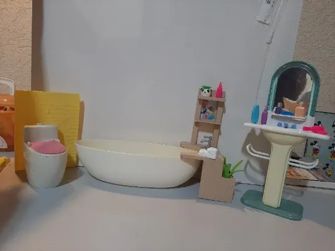 kit banheiro da Barbie