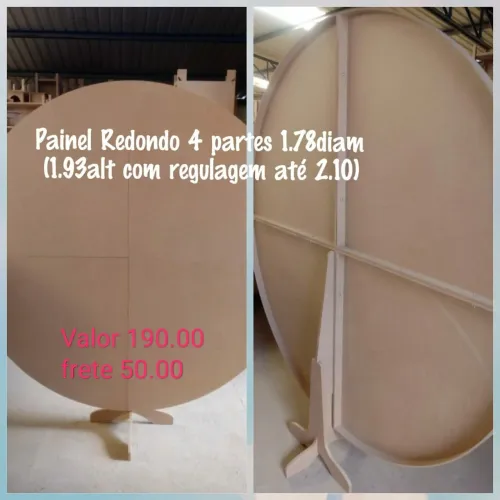 Painel redondo em MDF