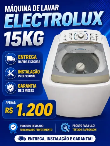 Máquina de lavar roupa Electrolux 15kg - Entrego