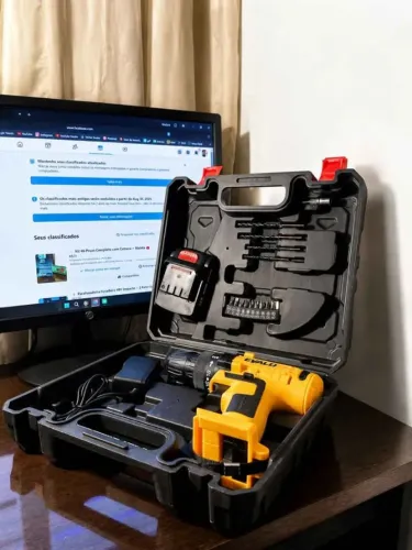 ? Parafusadeira Furadeira 12V EVALD + Maleta e Kit Completo ?