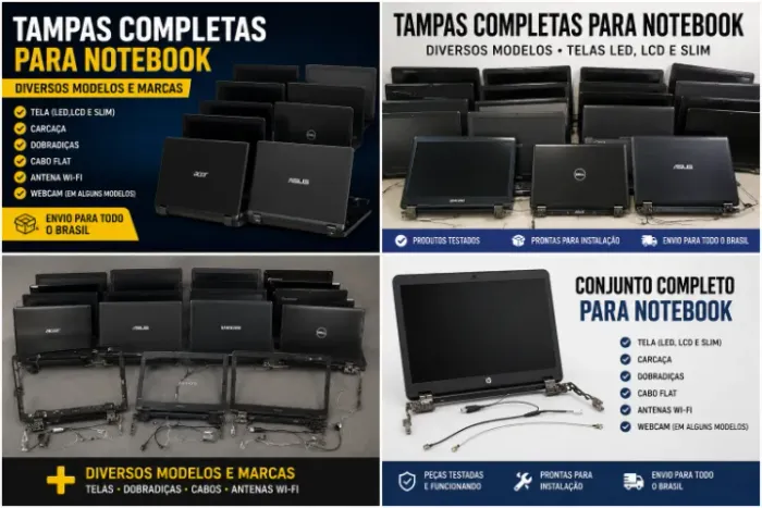 Telas Completas para Notebook | Diversos Modelos | prontas para uso.