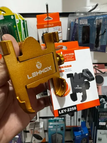 Suporte de celular de alumínio Lehmox para moto e bike