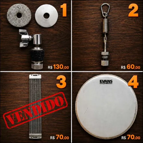 Itens para Bateria Musical - Leia a descrição