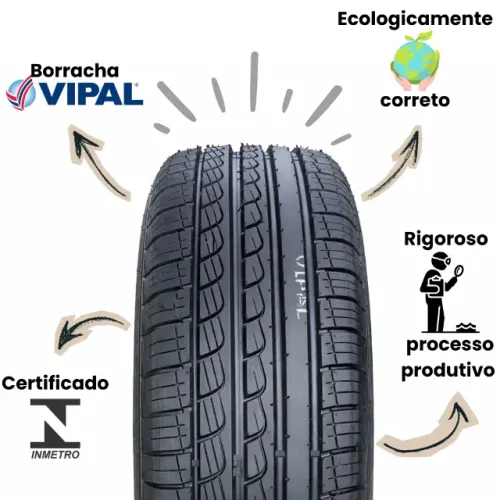 Pneus Aro 13, 14, 15 e 16 Inmetro Borracha Vipal