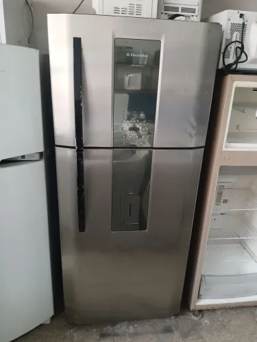 Geladeira Eletrolux Frostfree Duplex Cinza Inox