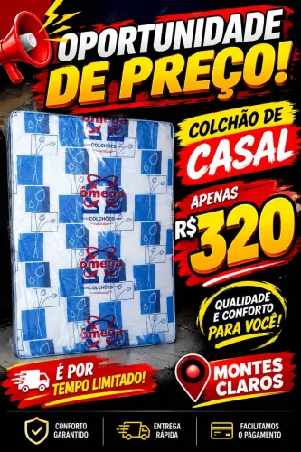 colchão casal D20 R$ 320 PROMOÇÃO