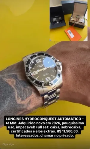 LONGINES HYDROCONQUEST AUTOMÁTICO 41 MM - ESTADO DE ZERO | FULL SET