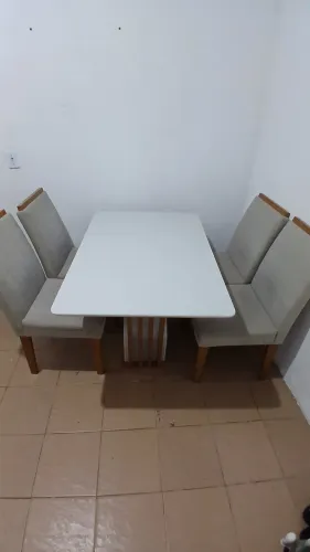 Mesa tampo de vidro