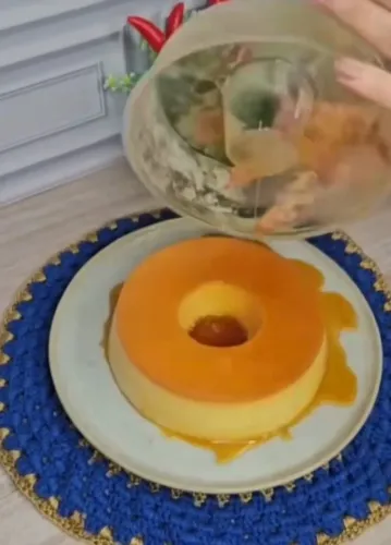 Pudim gourmet de ninho