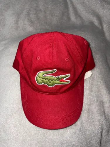 Boné Lacoste Gabardine Big Croco vermelho/Vinho