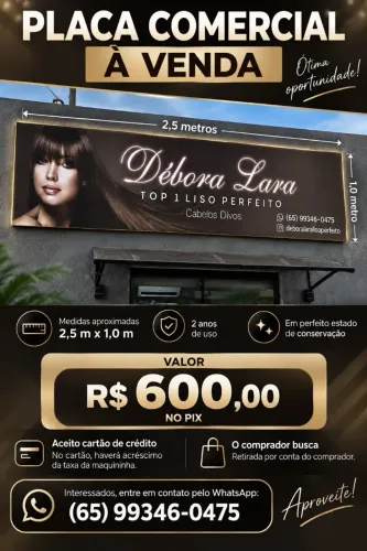 VENDO PLACA DE FACHADA PARA COMÉRCIO 