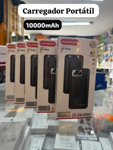 Carregador Portátil Power Bank 10.000 mAh 22.5W Turbo da Kapbom