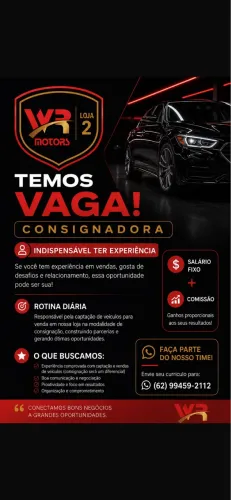 Vagas! Loja de Veículos!