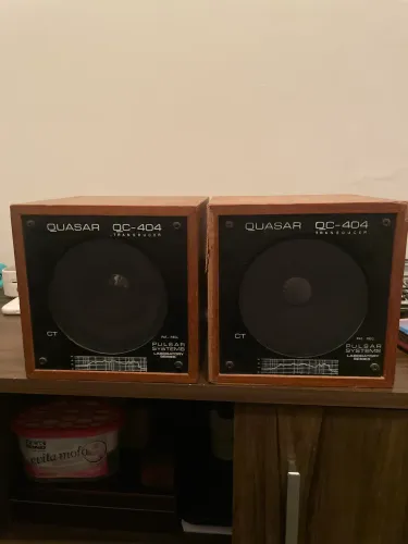 Par de Caixas Acústicas Vintage Quasar QC-404 Transducer (Anos 70) - No Estado