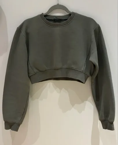 Blusa moletom cropped Zara M 