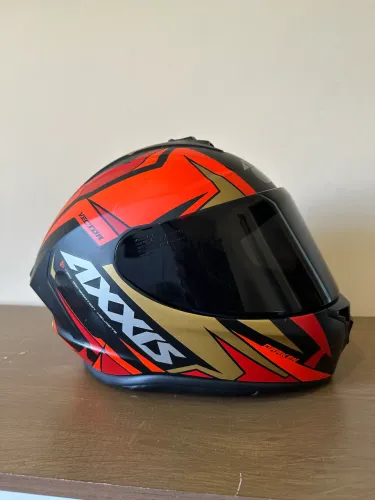 Capacete Axxis Draken Vector Masculino Feminino - vermelho e dourado 59/60