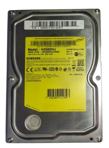 HD Samsung 500gb, 7200rpm e 16mb de cache